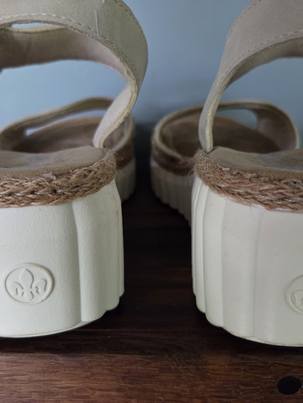 Rieker Beige Platform Sandals - Comfortable Summer Style - Picture 3 of 8